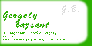 gergely bazsant business card